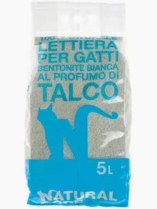 Natural Code - Lettiera Bentonite Agglomerante 5kg Talco - 100% Naturale Anti-Odore per Gatti