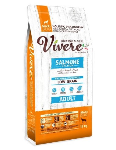 Vivere Low Grain Adult Gluten Free Salmone Maxi 12 kg